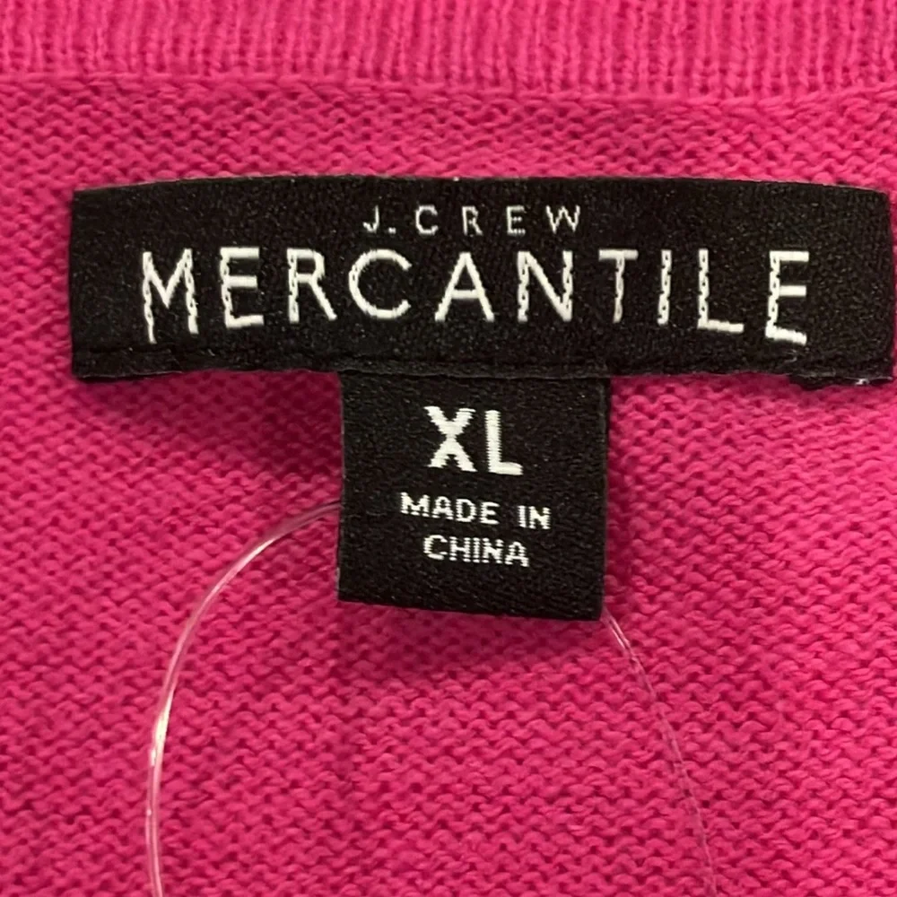 J. Crew | Hot Pink Long Sleeve Pop Over Sweater